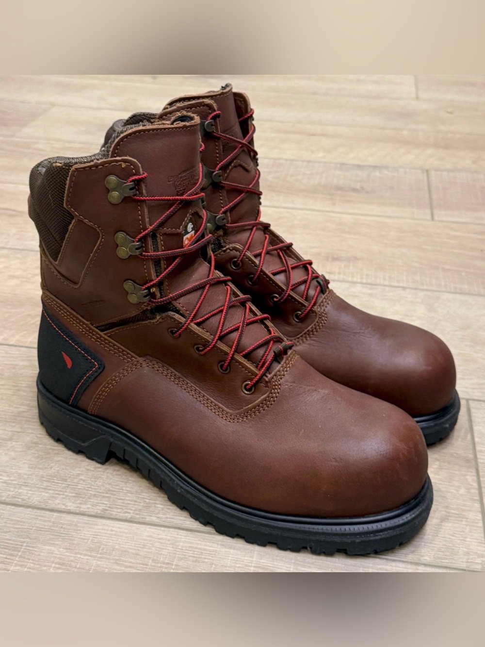 NEW RED WING 3573 BRNR XP 8-INCH WATERPROOF CSA SAFETY TOE WORK BOOTS SZ 8.5 H